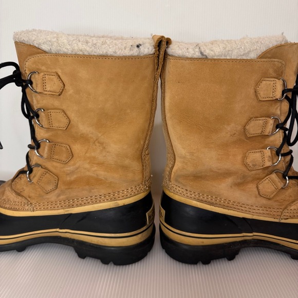 Sorel Caribou Waterproof Boots Size 9 Leather Winter Snow - Picture 6 of 10
